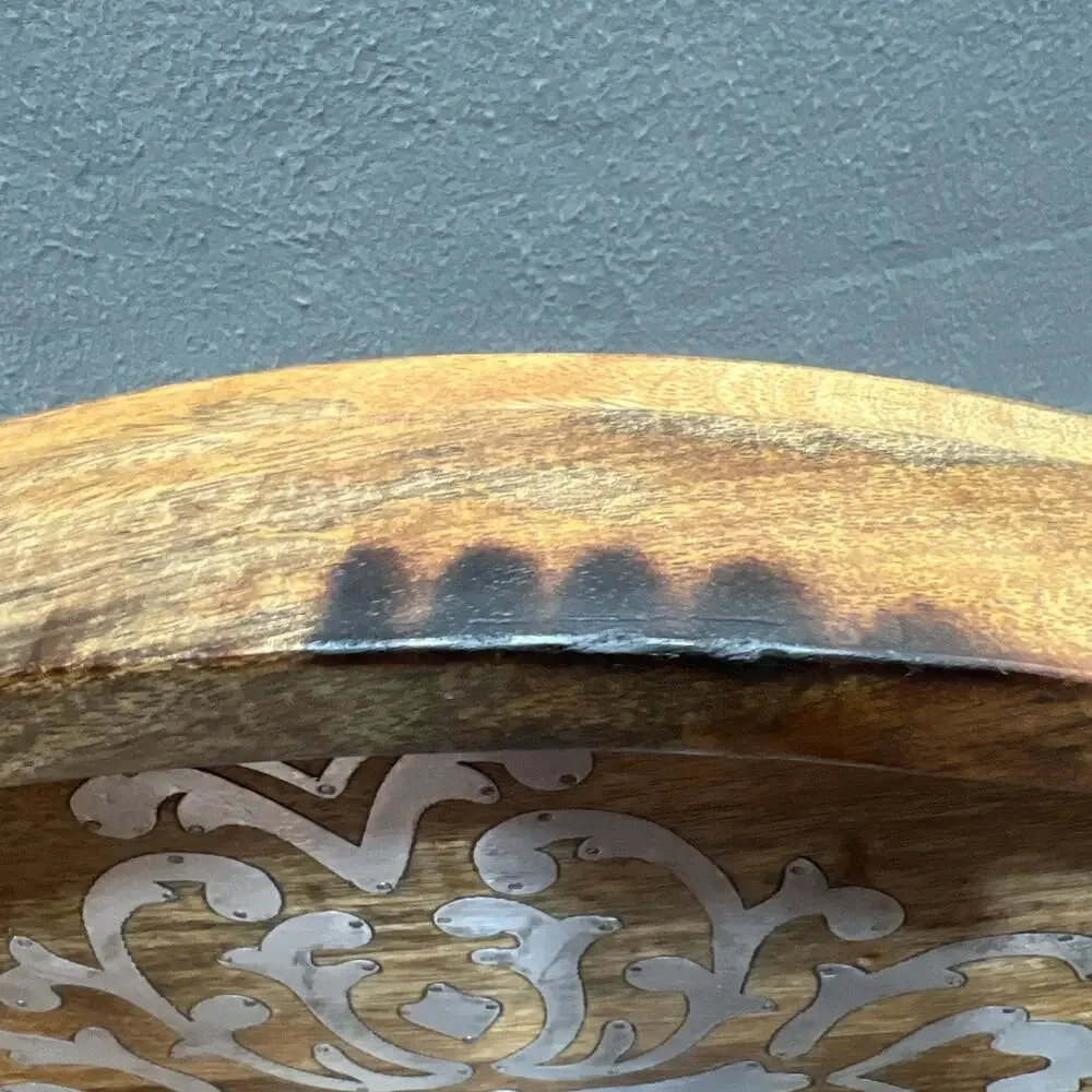 GG Collection Heritage Collection Oval Tray Featuring A Hand-Carved Metal Handle
